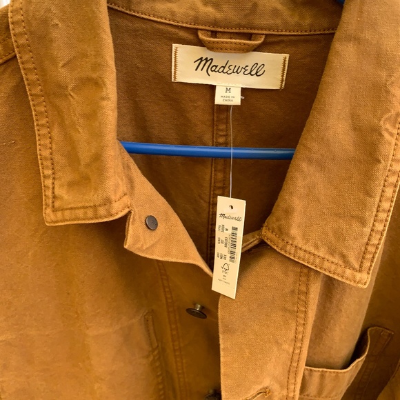 Madewell Men's Garment Dyed Canvas Chore Coat Amber Color Size Medium - Picture 2 of 10
